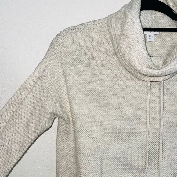 Pure J. Jill Cream Waffle Knit Cowl Neck Pullover Sweater Xsmall Women’s - Picture 3 of 12